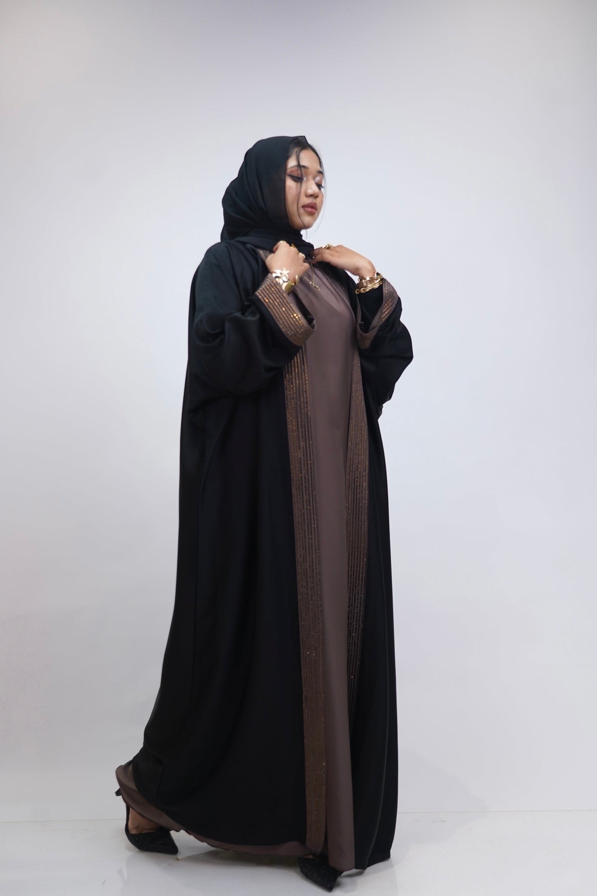 Rayah Brown Stone Abayah
