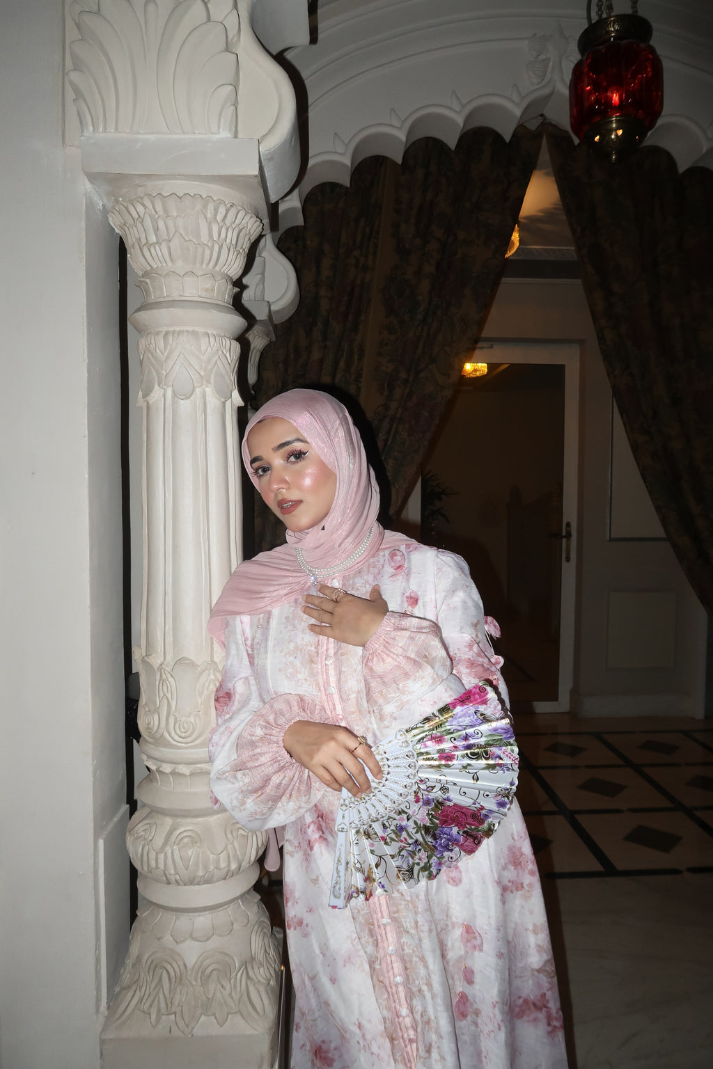 Premium Organza Hijab - Baby Pink