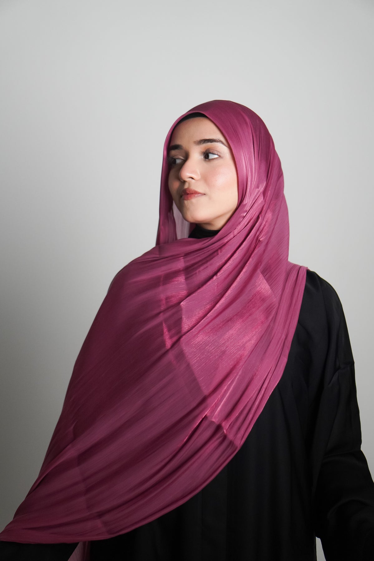Premium Organza Hijab - Rose Pink