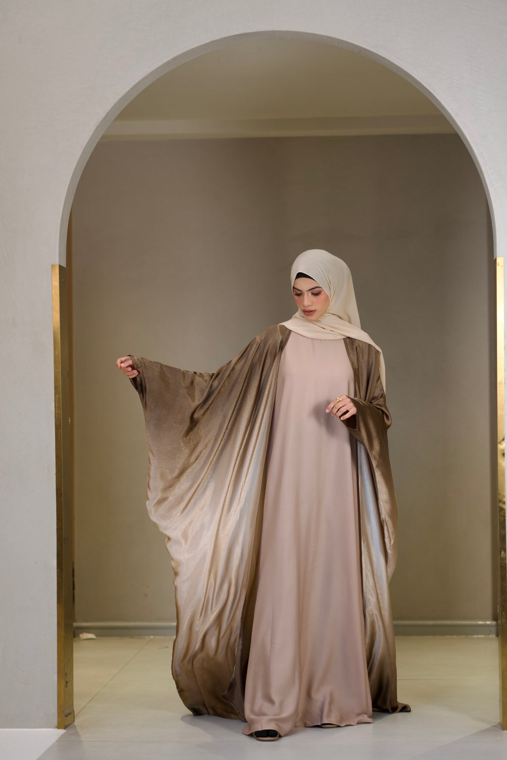 Amelia Ombre Abayah - Rich Bronze