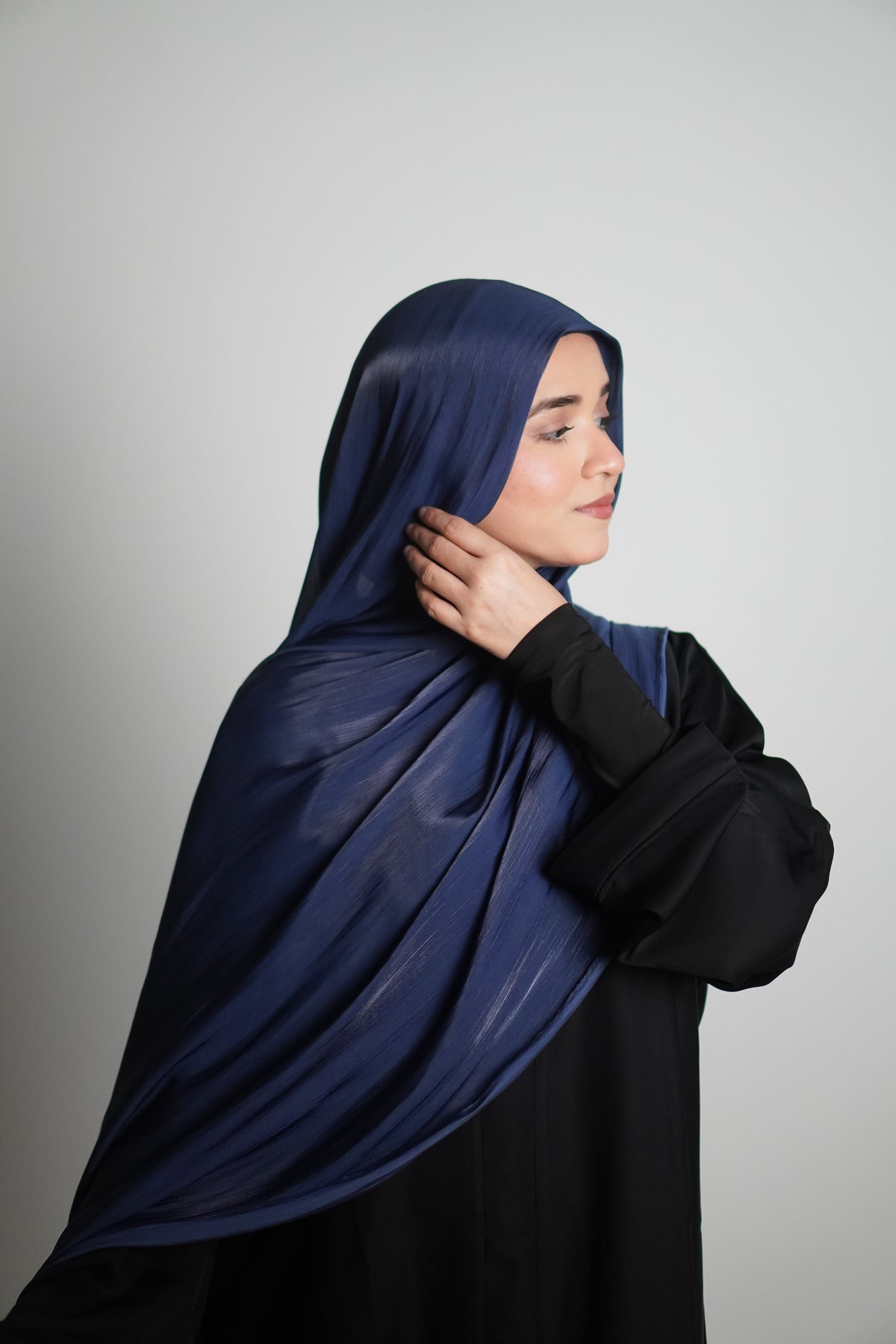 Premium Organza Hijab - Royal Blue