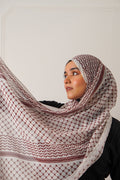 Keffiyeh Hijab - Maroon