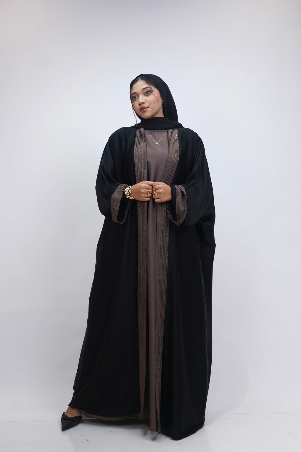 Rayah Brown Stone Abayah