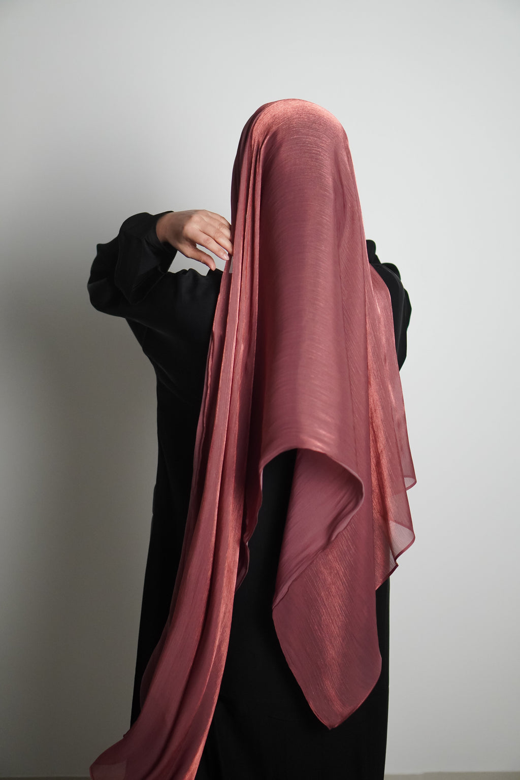 Premium Organza Hijab - Turkish Rose