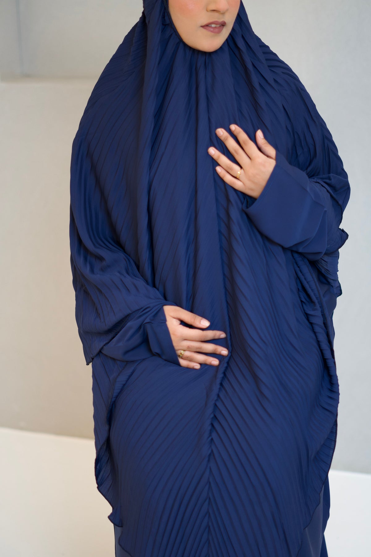 PLEATED KHIMAR SET