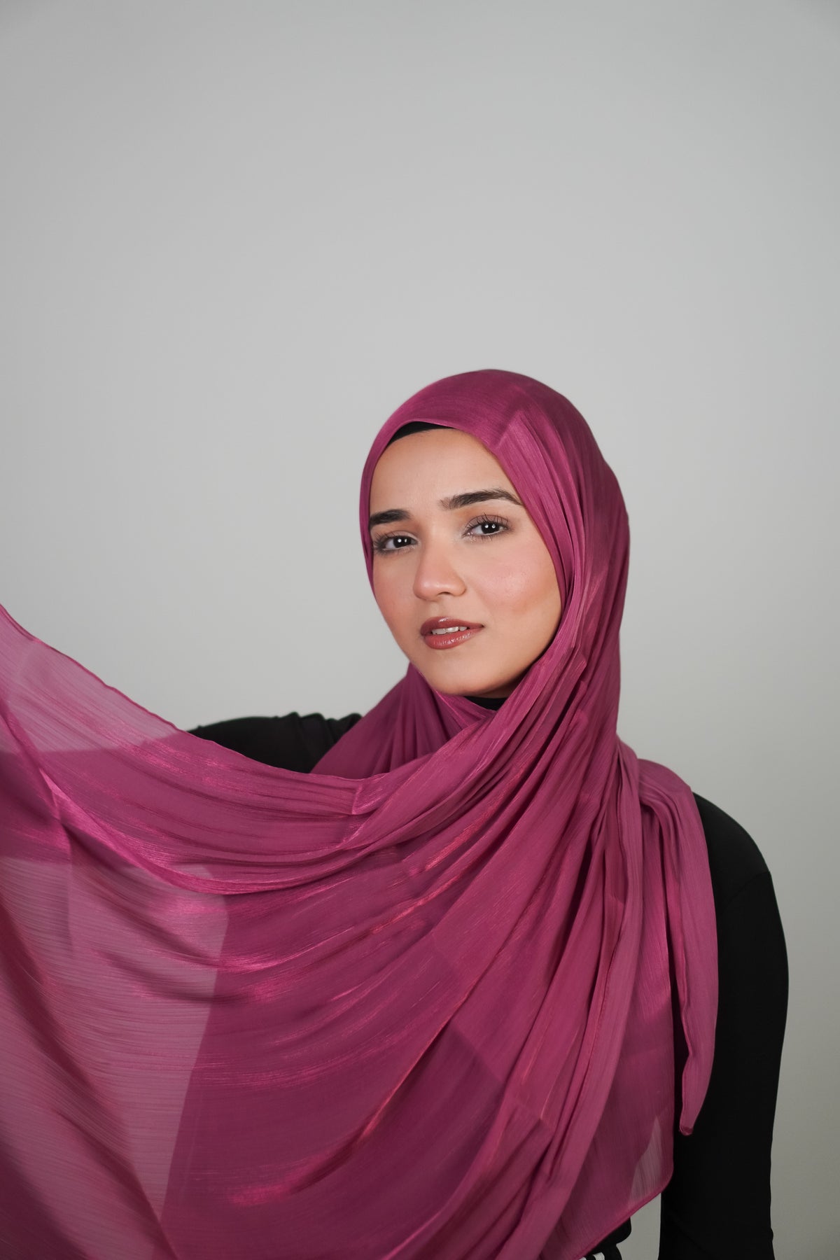 Premium Organza Hijab - Rose Pink