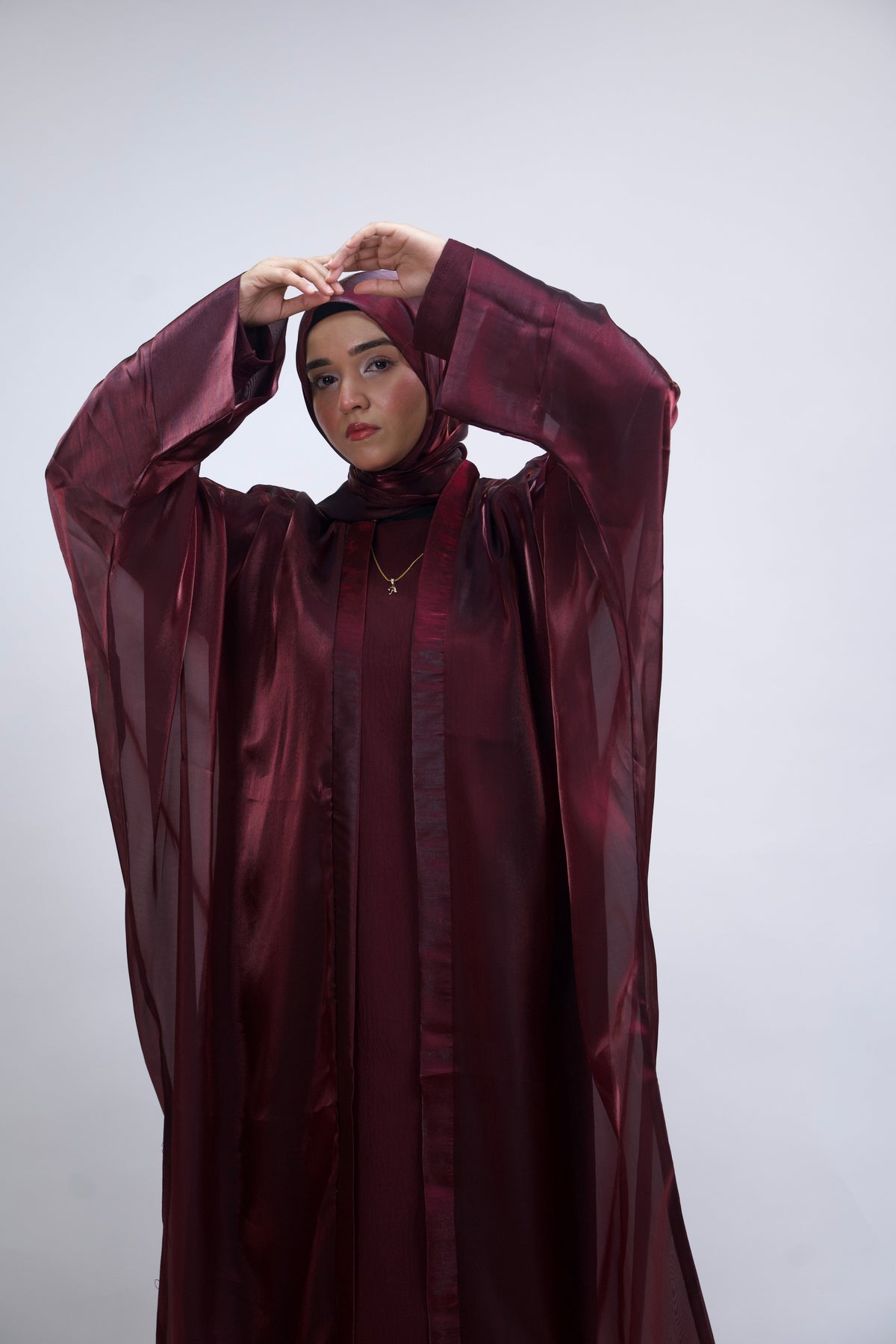 KHALEEJI ABAYAH - CHERRY MAROON