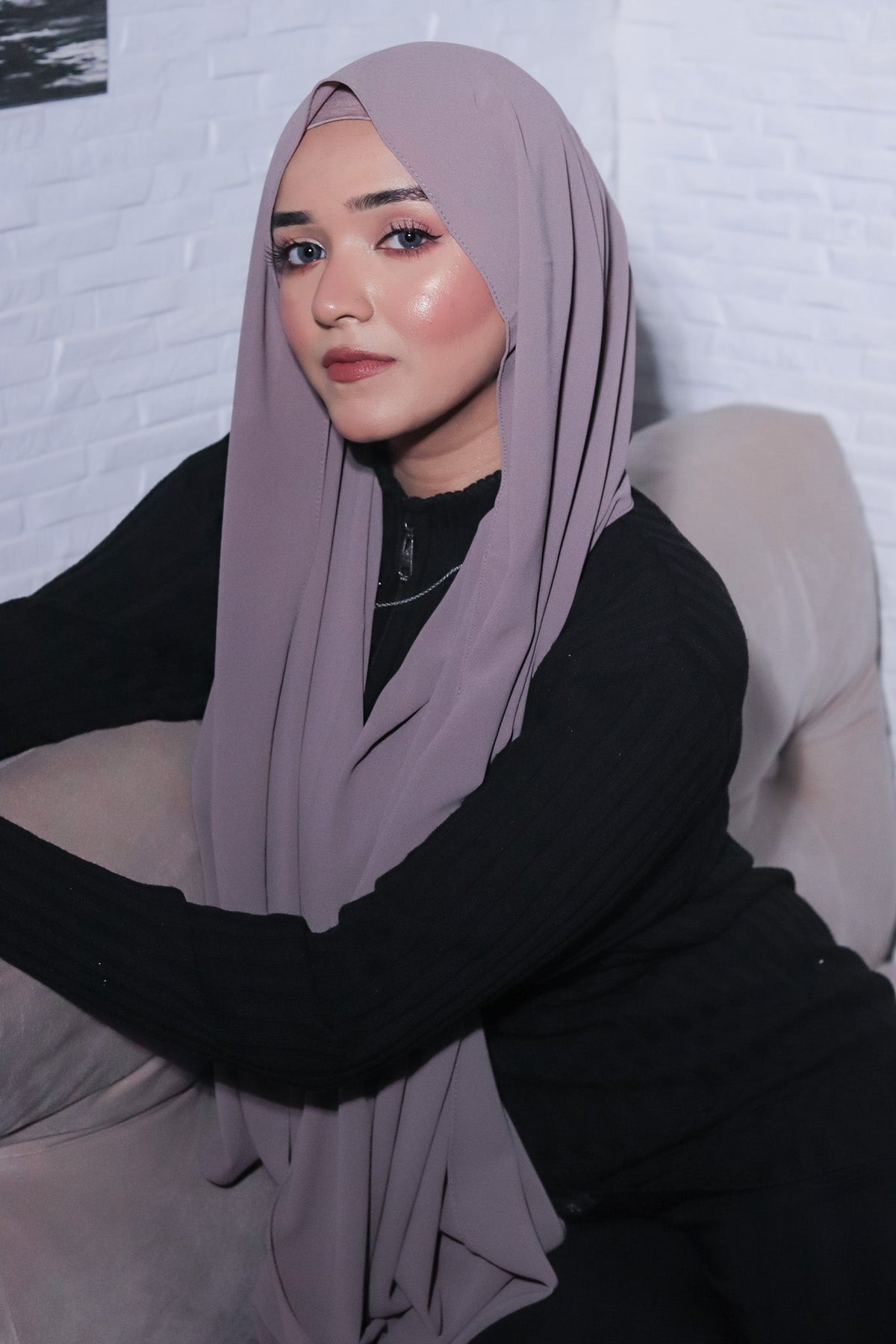 Matching Hijab Set - Taupe