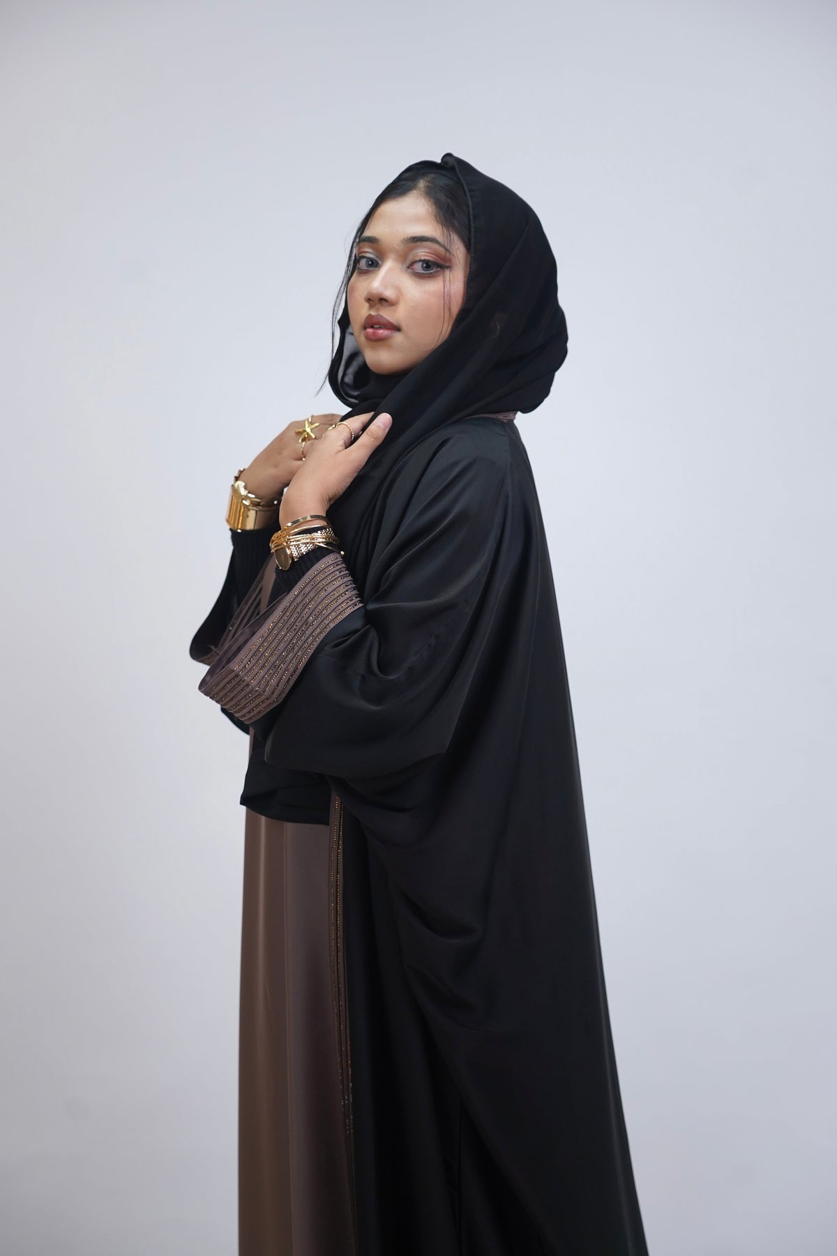 Rayah Brown Stone Abayah