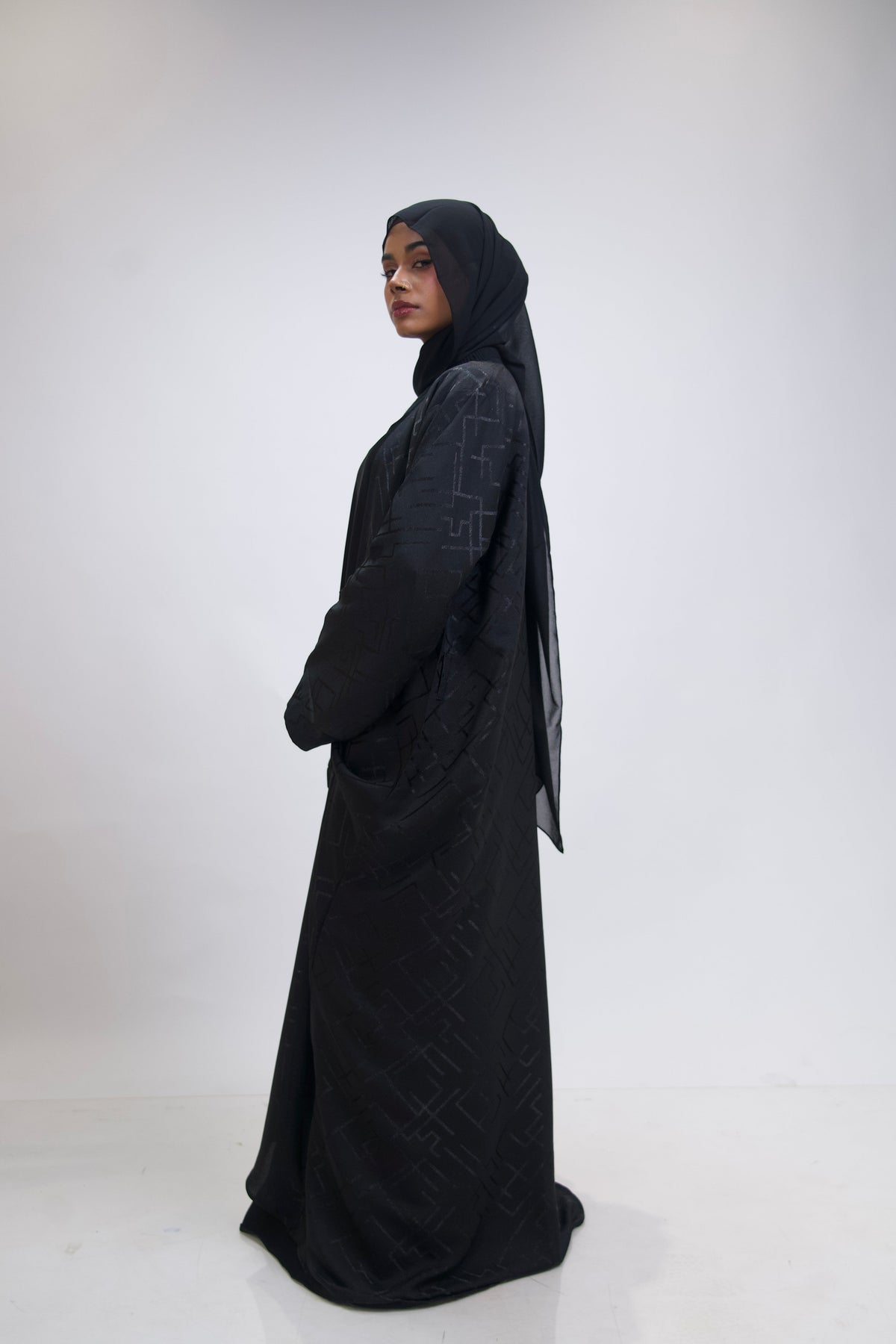 JACQUARD ABAYAH - 3 PIECE SET