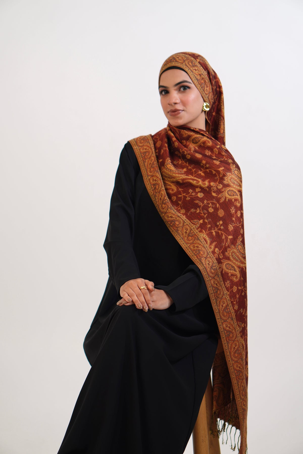 Pashmina Hijab - Kesariya