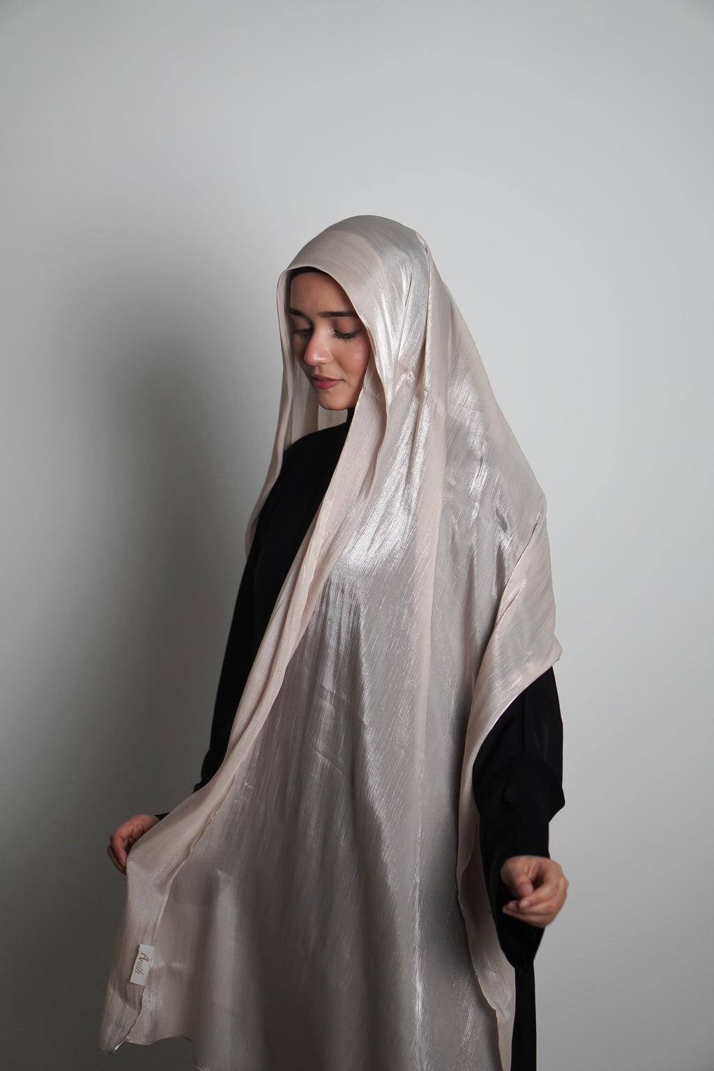Premium Organza Hijab - Cremè Gold