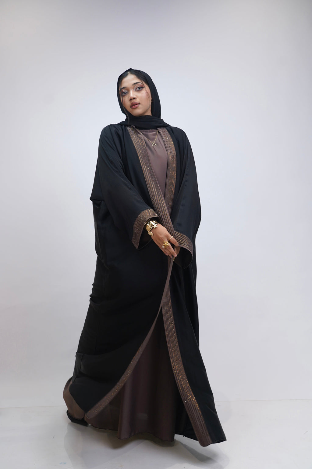 Rayah Brown Stone Abayah