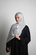 Premium Organza Hijab - Silver Grey
