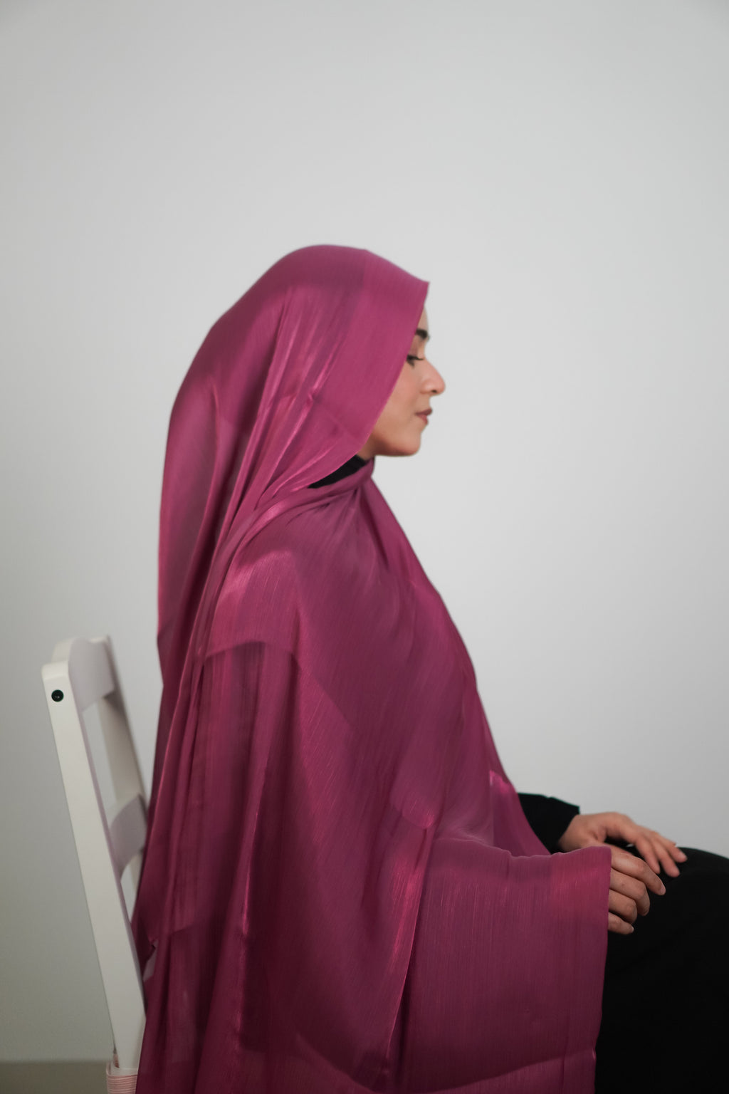 Premium Organza Hijab - Rose Pink