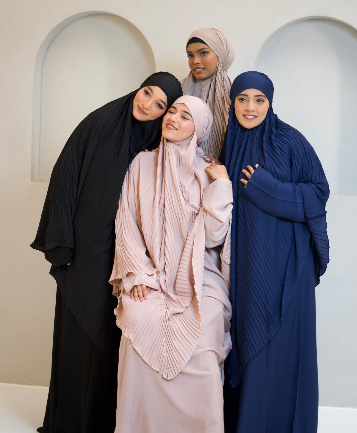 PLEATED KHIMAR SET