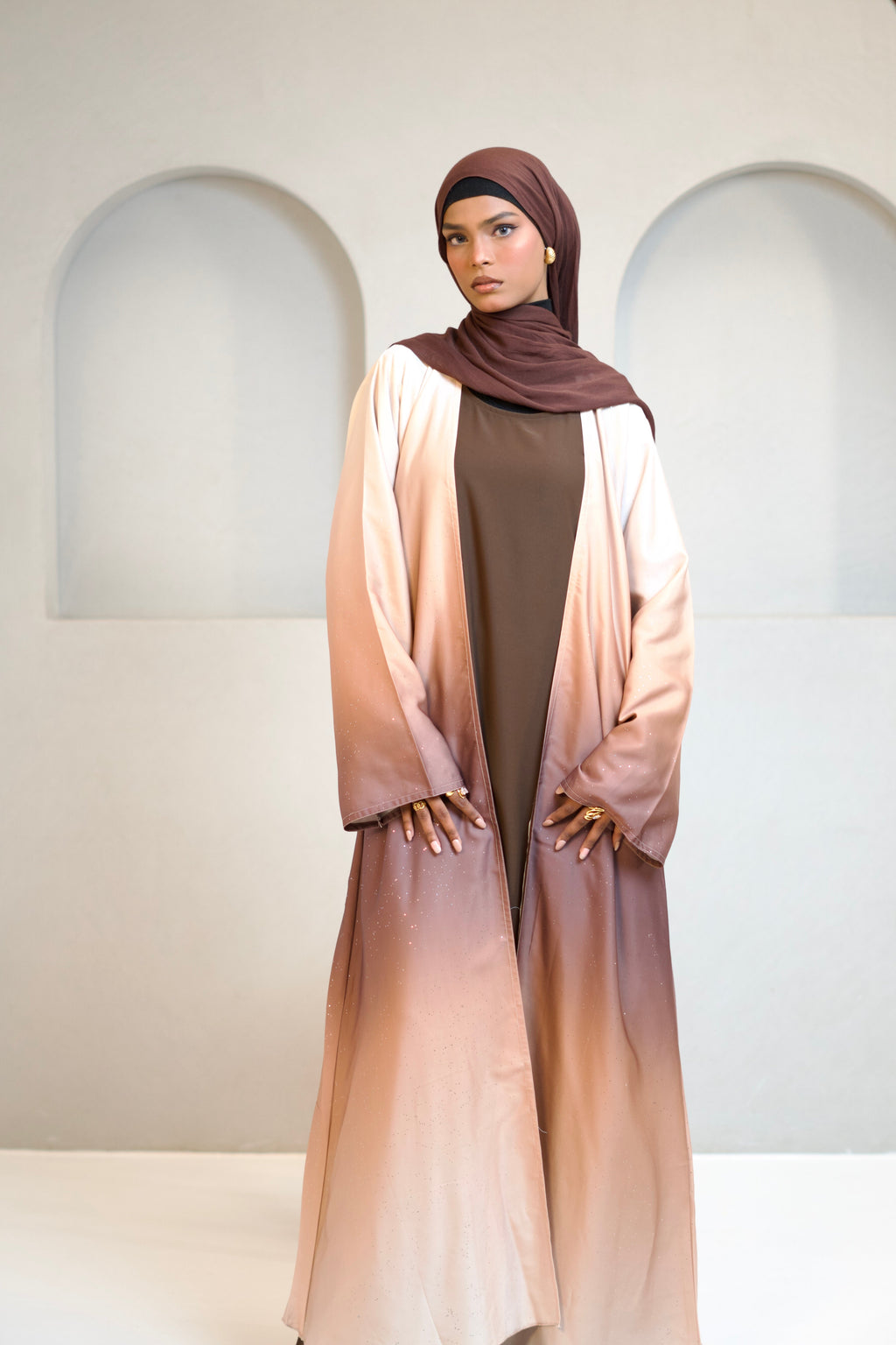 Ombrè Shimmer Abayah - Sunset