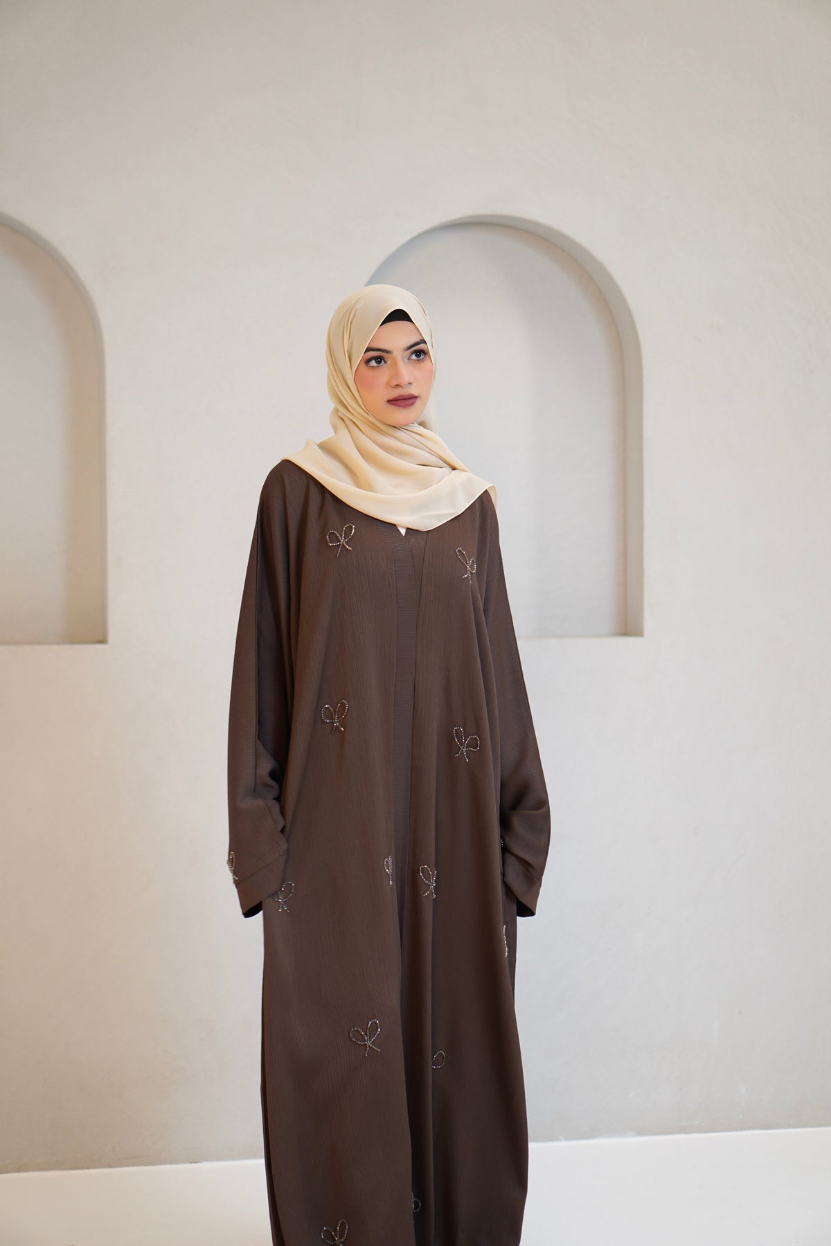 COQUETTE ABAYAH - CHOCOLATE BROWN